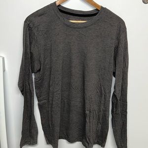 Perry Ellis Portfolio Gray Long Sleeve T-shirt- Medium
